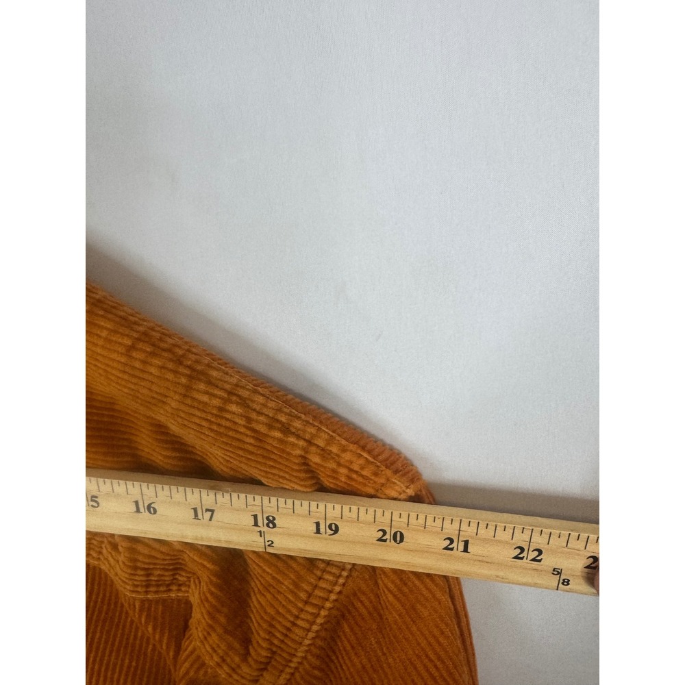 Vintage 80s Levis Corduroy Shirt Mens M White Tab Burnt Orange Rust Hong Kong - Picture 9 of 10